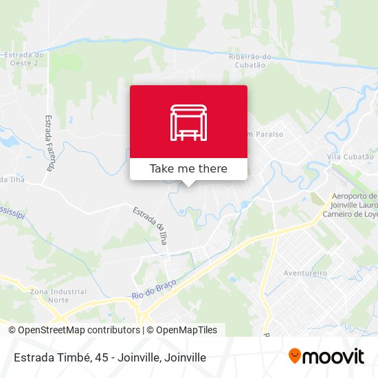 Mapa Estrada Timbé, 45 - Joinville