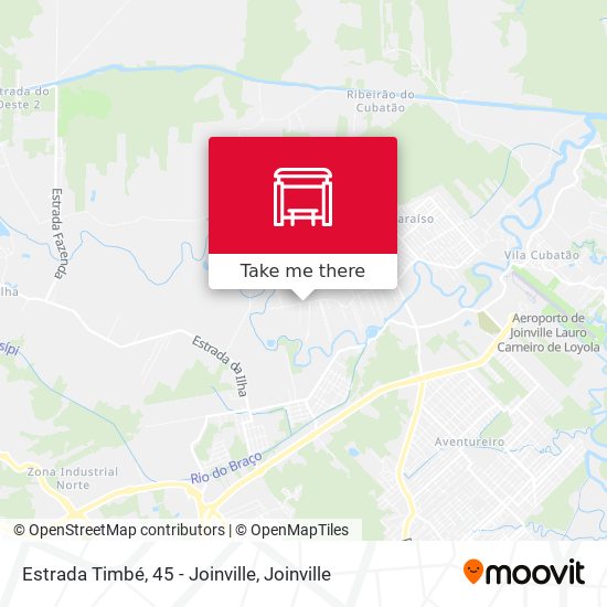 Mapa Estrada Timbé, 45 - Joinville