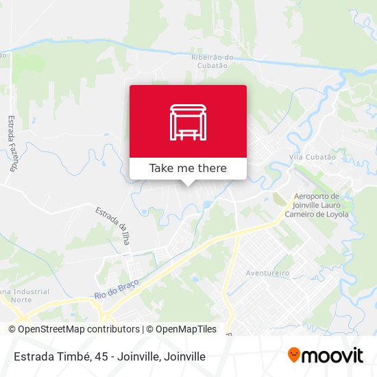 Mapa Estrada Timbé, 45 - Joinville