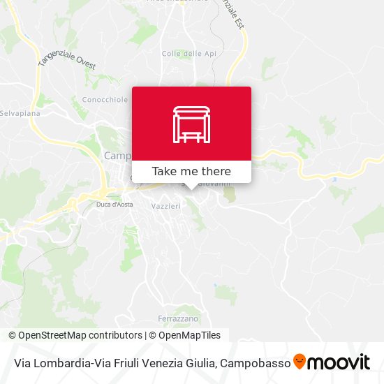 Via Lombardia-Via Friuli Venezia Giulia map