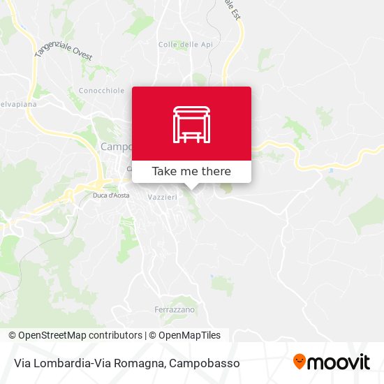 Via Lombardia-Via Romagna map