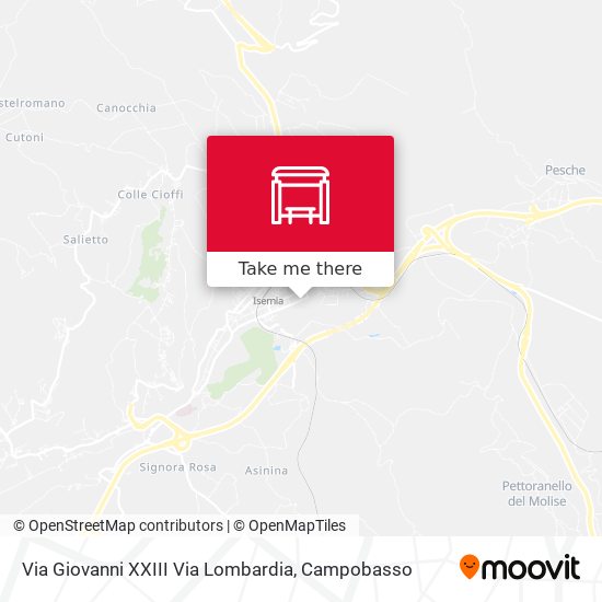 Via Giovanni XXIII Via Lombardia map