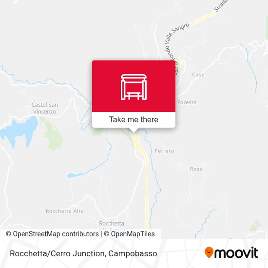Rocchetta/Cerro Junction map