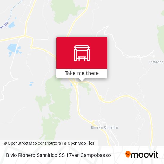 Bivio Rionero Sannitico SS 17var map