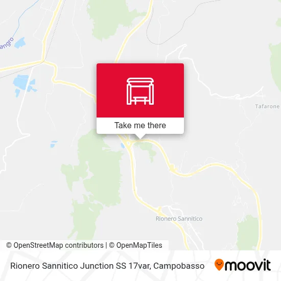 Rionero Sannitico Junction SS 17var map