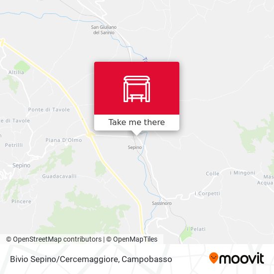 Bivio Sepino/Cercemaggiore map