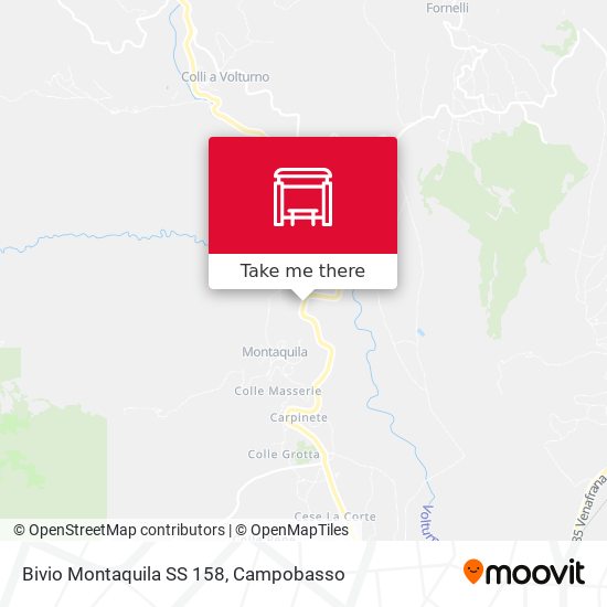 Bivio Montaquila SS 158 map