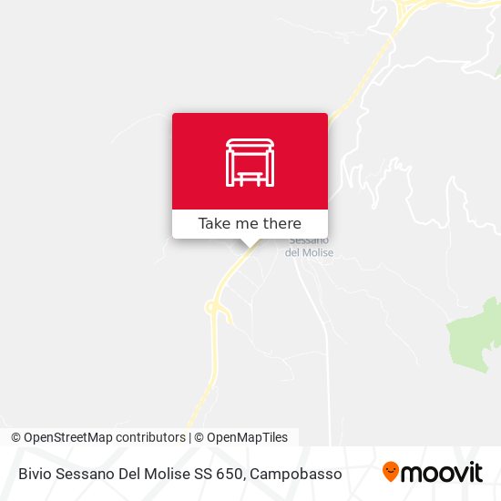 Bivio Sessano Del Molise SS 650 map