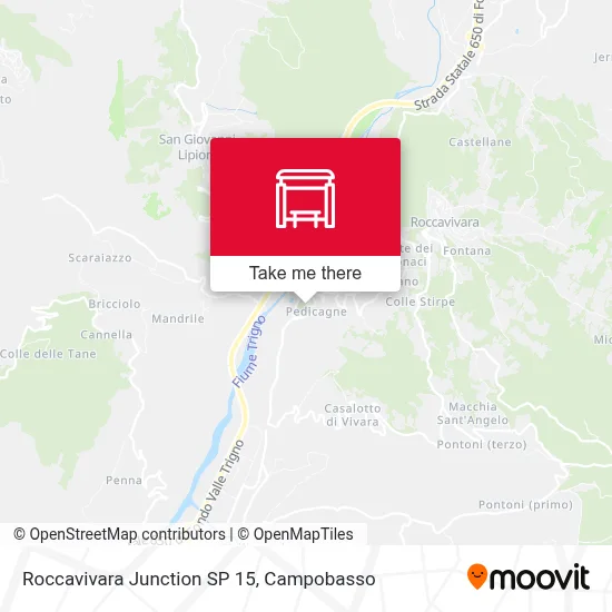 Roccavivara Junction SP 15 map