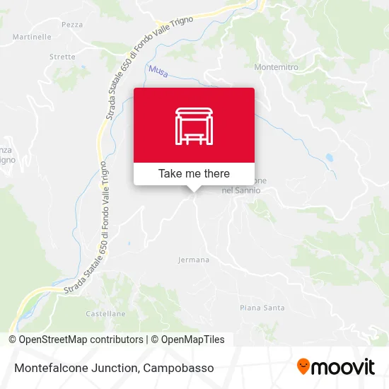 Montefalcone Junction map