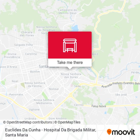 Euclides Da Cunha - Hospital Da Brigada Militar map