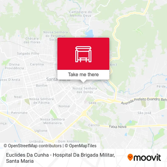 Euclides Da Cunha - Hospital Da Brigada Militar map