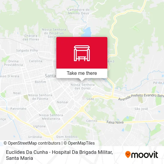 Euclides Da Cunha - Hospital Da Brigada Militar map