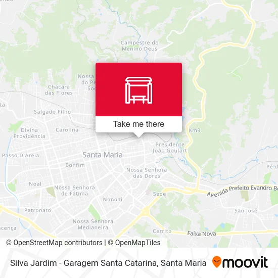 Silva Jardim - Garagem Santa Catarina map