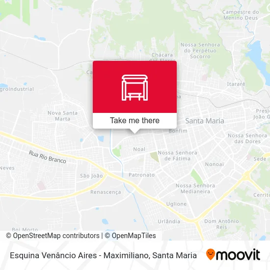 Esquina Venâncio Aires - Maximiliano map