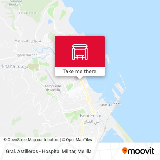 mapa Gral. Astilleros - Hospital Militar