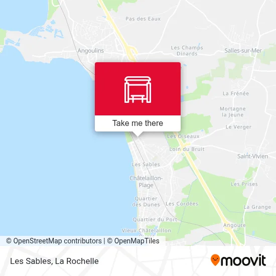 Les Sables map
