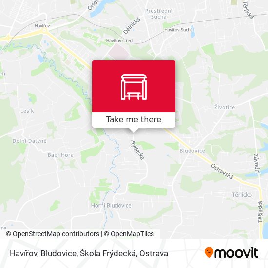 Havířov, Bludovice, Škola Frýdecká map