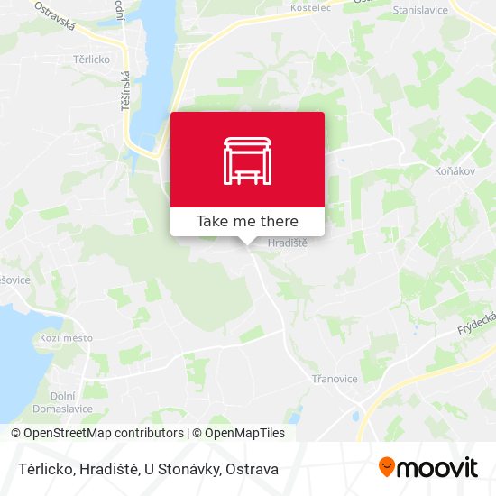 Těrlicko, Hradiště, U Stonávky map