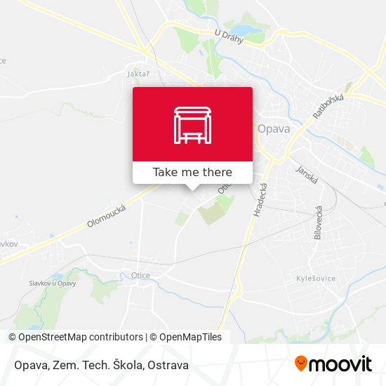 Карта Opava, Zem. Tech. Škola