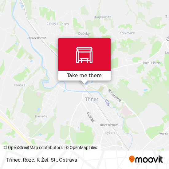 Třinec, Rozc. K Žel. St. map