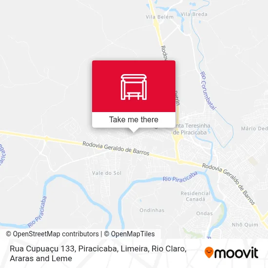 Rua Cupuaçu 133 map