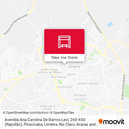 Avenida Ana Carolina De Barros Levi, 260-450 (Rapidão) map