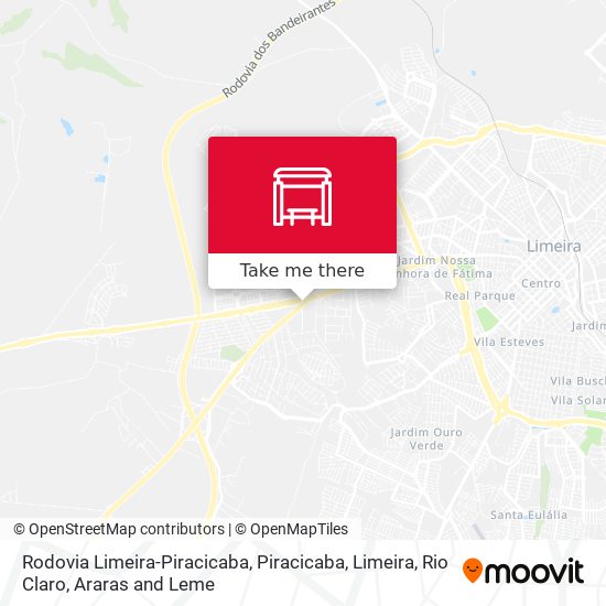 Rodovia Limeira-Piracicaba map