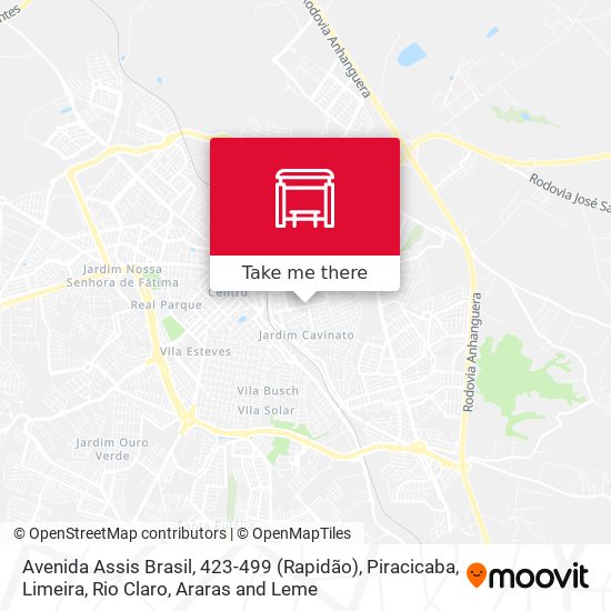 Mapa Avenida Assis Brasil, 423-499  (Rapidão)