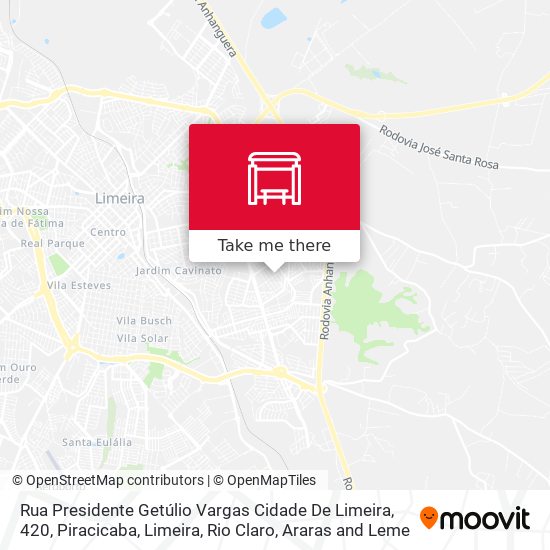 Rua Presidente Getúlio Vargas Cidade De Limeira, 420 map