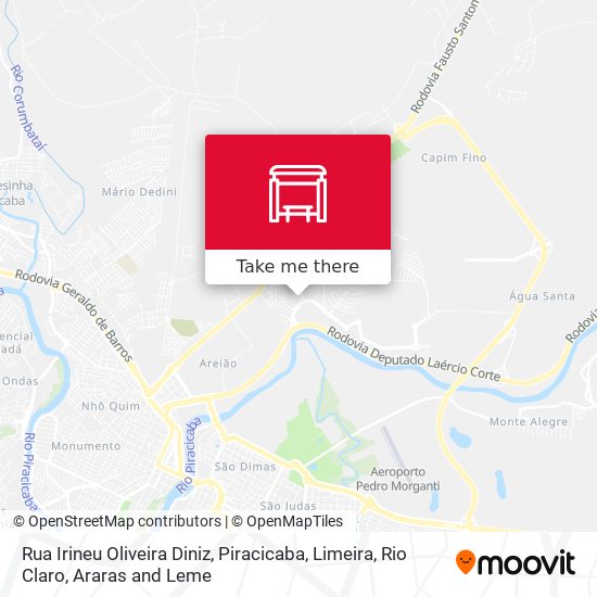 Mapa Rua Irineu Oliveira Diniz