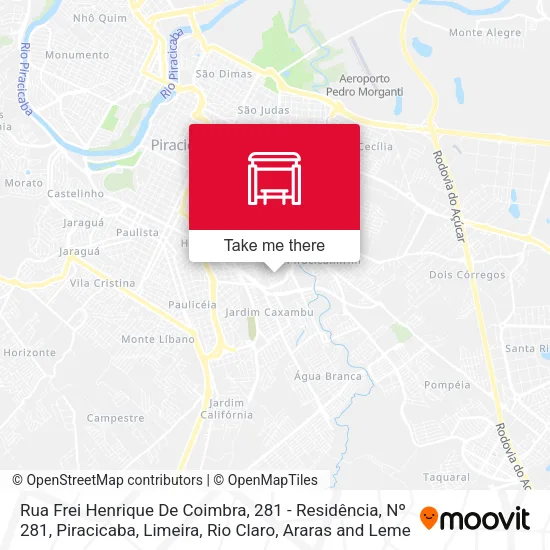 Rua Frei Henrique De Coimbra, 281 - Residência, Nº 281 map
