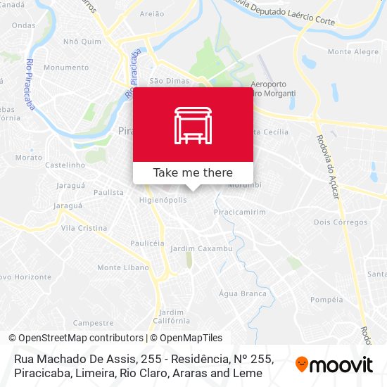 Mapa Rua Machado De Assis, 255 - Residência, Nº 255