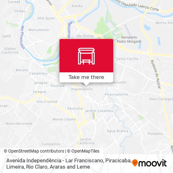 Mapa Avenida Independência - Lar Franciscano