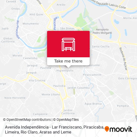 Avenida Independência - Lar Franciscano map