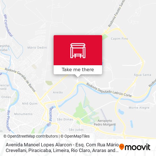Avenida Manoel Lopes Alarcon - Esq. Com Rua Mário Crevellani map