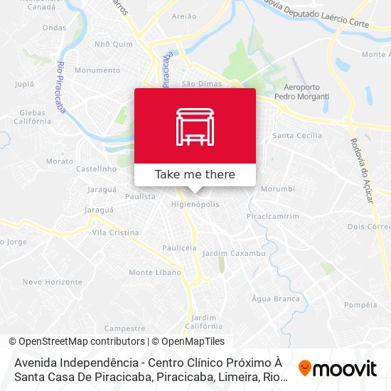 Avenida Independência - Centro Clínico Próximo À Santa Casa De Piracicaba map