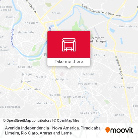 Avenida Independência - Nova América map