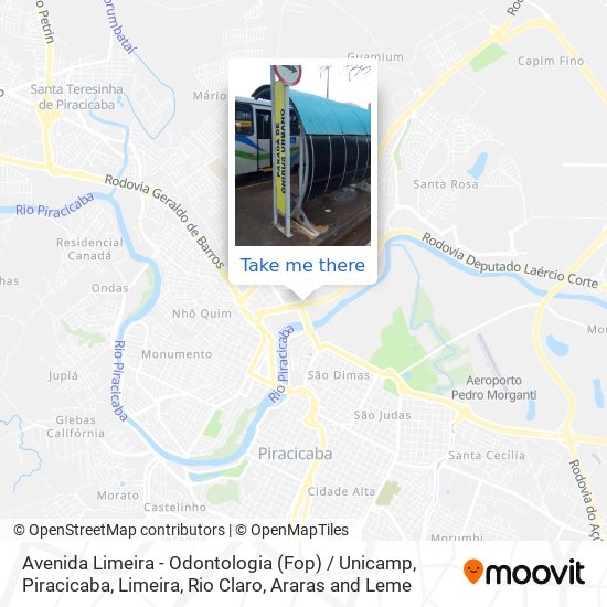 Avenida Limeira - Odontologia (Fop) / Unicamp map