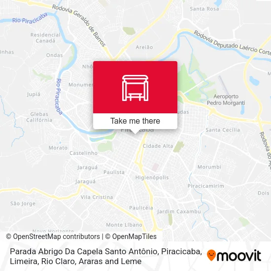 Parada Abrigo Da Capela Santo Antônio map