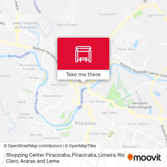 Shopping Center Piracicaba map