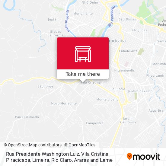 Rua Presidente Washington Luiz, Vila Cristina map