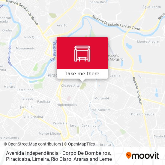 Mapa Avenida Independência - Corpo De Bombeiros