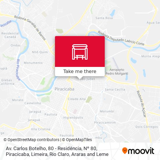 Mapa Av. Carlos Botelho, 80 - Residência, Nº 80