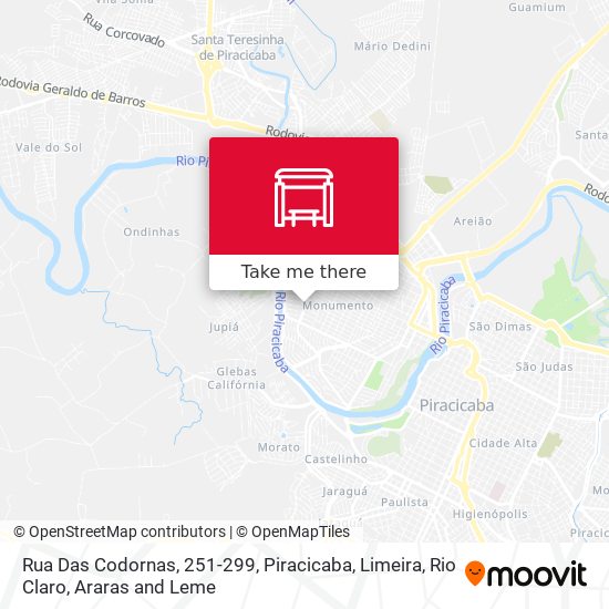 Rua Das Codornas, 251-299 map