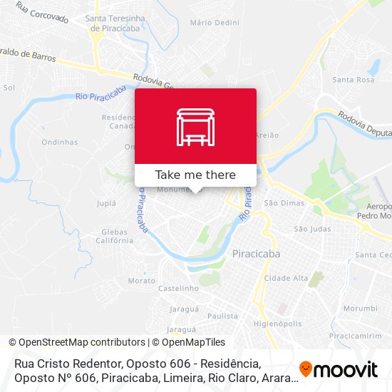 Mapa Rua Cristo Redentor, Oposto 606 - Residência, Oposto Nº 606