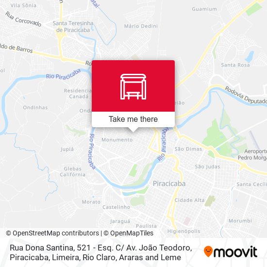 Rua Dona Santina, 521 - Esq. C/ Av. João Teodoro map