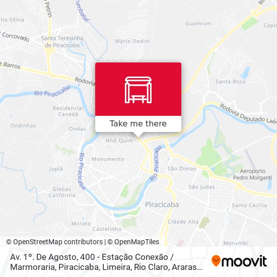 Mapa Av. 1º. De Agosto, 400 - Estação Conexão / Marmoraria