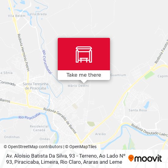 Mapa Av. Aloísio Batista Da Silva, 93 - Terreno, Ao Lado Nº 93