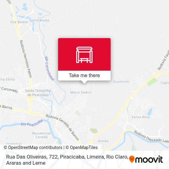 Rua Das Oliveiras, 722 map